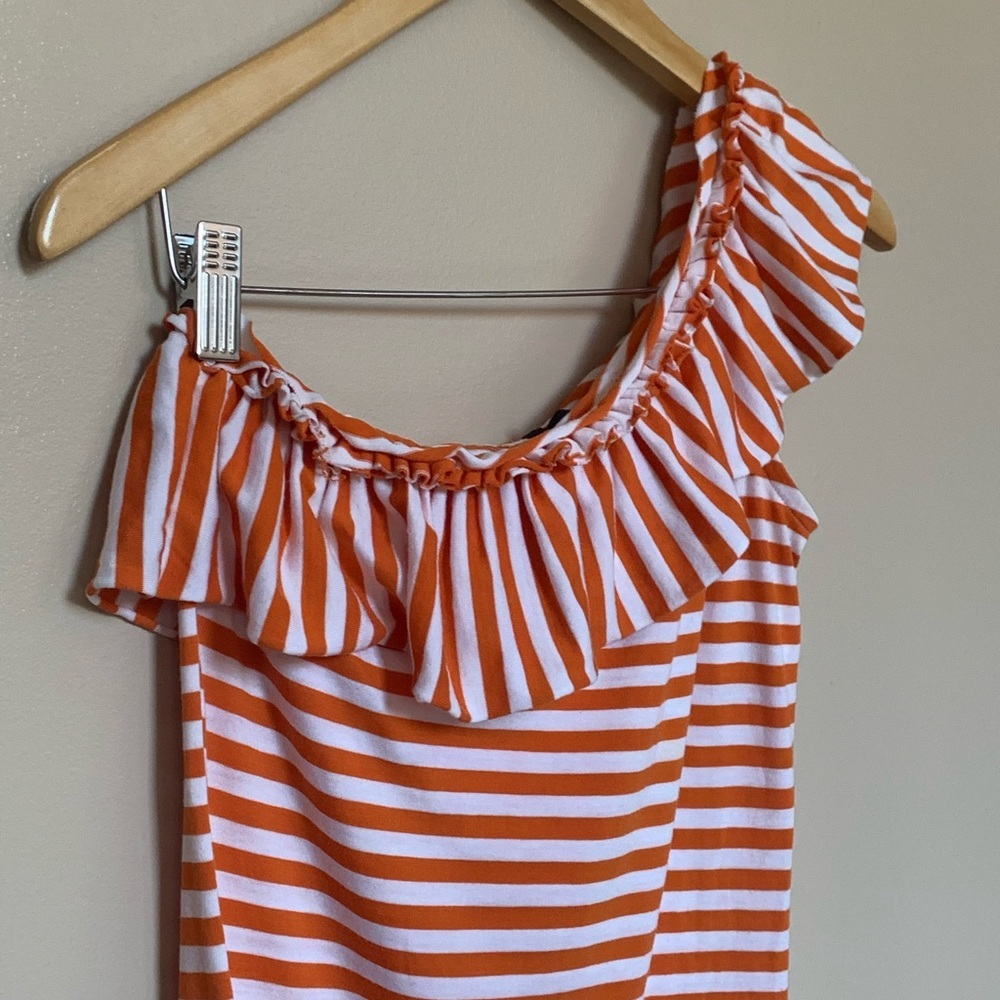 BENETTON • One-Shoulder Striped Top